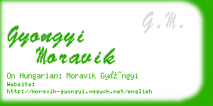 gyongyi moravik business card